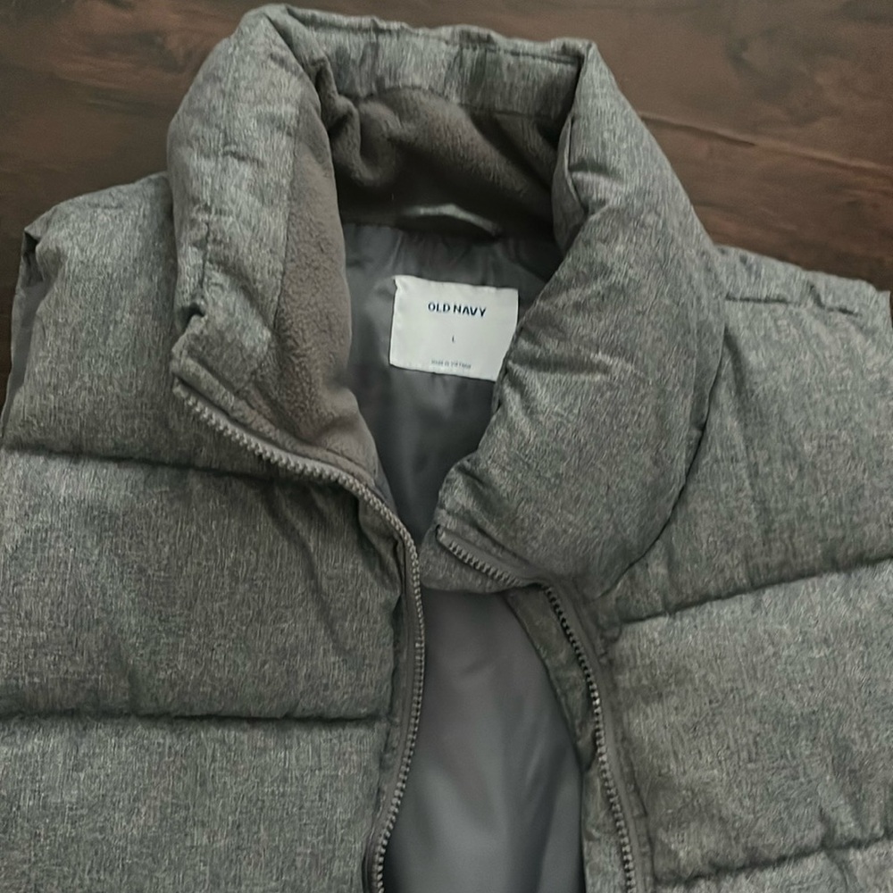 Old Navy Gray Puffer Vest